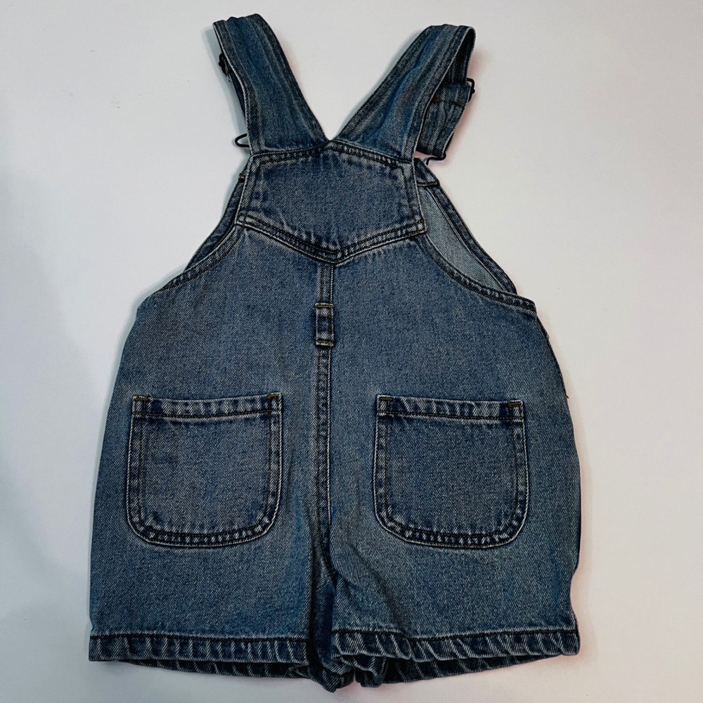 Vintage Peak-A-Babe 2T Denim Shortalls Bib Shorts Cotton - Picture 4 of 4